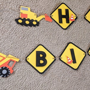 Construction Happy Birthday Banner, Construction Banner, Construction Theme Banner, Construction Theme Birthday