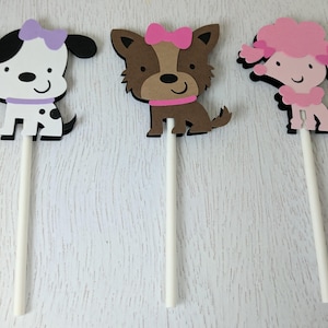 Puppy Cupcake Toppers, Dog Cupcake Toppers, Puppy Party, Dog Theme, Puppy Decor, Puppy Birthday Party