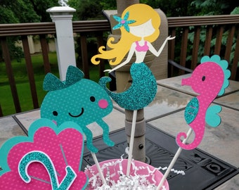 Mermaid Centerpiece, Under The Sea Centerpiece, Mermaid Birthday Decor, Baby Shower, Mermaid Birthday Party