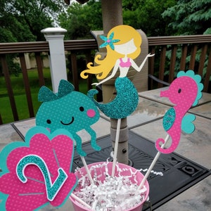 Mermaid Centerpiece, Under The Sea Centerpiece, Mermaid Birthday Decor, Baby Shower, Mermaid Birthday Party