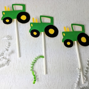 Tractor Cupcake Toppers, Farm Cupcake Toppers, Farm Themed Party, Tractor Decor, Boy&#39;s Birthday