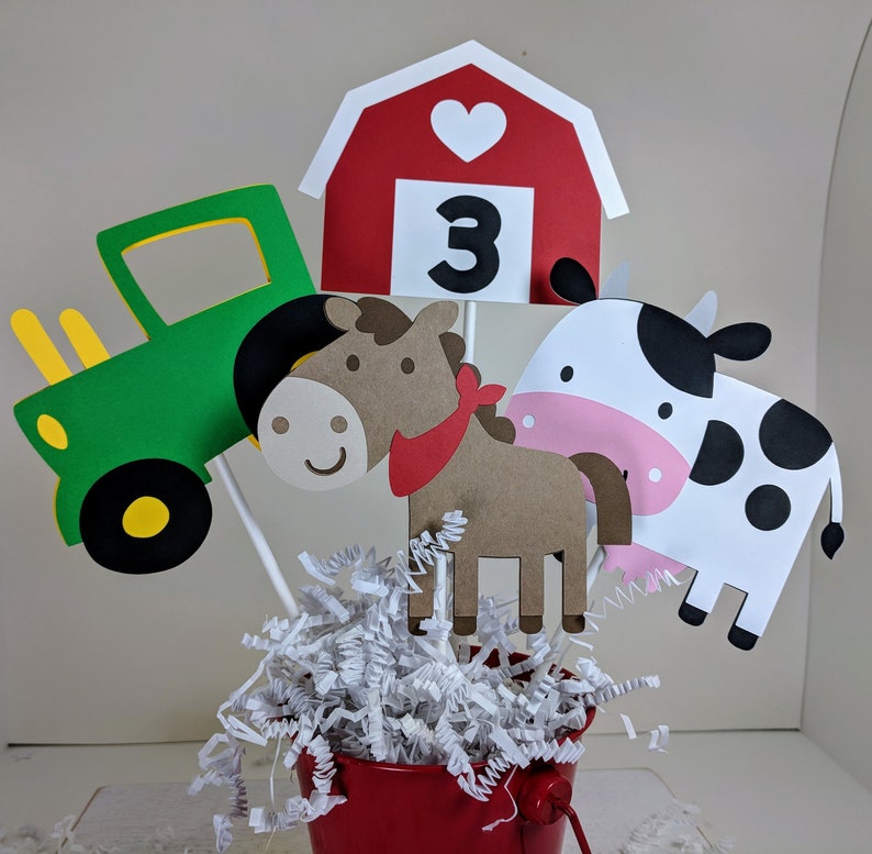Farm Centerpiece Barnyard Centerpiece Cow Centerpiece Farm Etsy