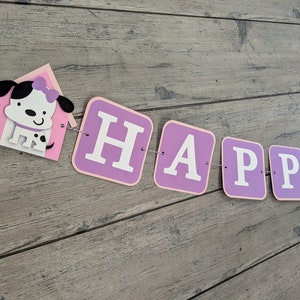 Puppy Birthday Banner, Girl Puppy Birthday, Dog Birthday, Custom Banner, Puppy Party