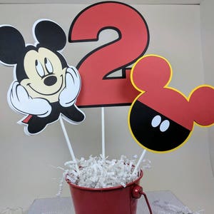 Mickey Mouse Centerpiece, Mickey Mouse Decor, Birthday Decor, Mickey Mouse Clubhouse