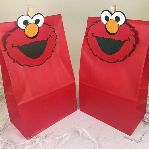 Elmo Treat Bags Elmo Party Favors Elmo Birthday Party Etsy