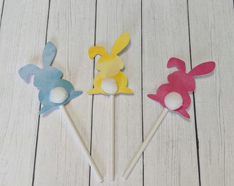 Bunny Cupcake Toppers, Easter Cupcake Toppers, Somebunny is One, Easter Decor, Spring Decor