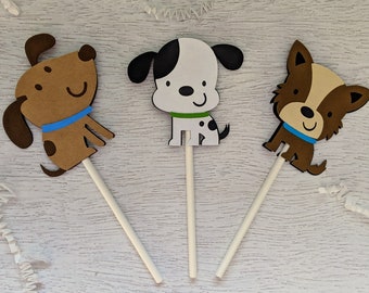 Puppy Cupcake Toppers, Dog Cupcake Toppers, Puppy Party, Dog Theme, Puppy Decor, Puppy Birthday Party