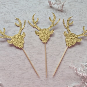 Deer Cupcake Topper, Buck Cupcake Topper, Hunting Cupcake Topper, Hunting Birthday, Woodland Birthday, Woodland Baby Shower