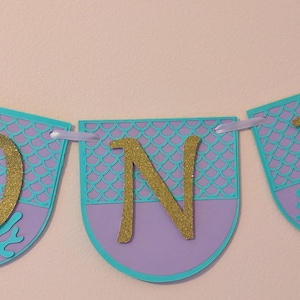 Mermaid Banner, Mermaid High Chair Banner, Mermaid First Birthday, Under the Sea Decor, Mermaid Decor, Mermaid Birthday Party