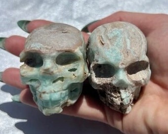 Blue Hemimorphite Skull