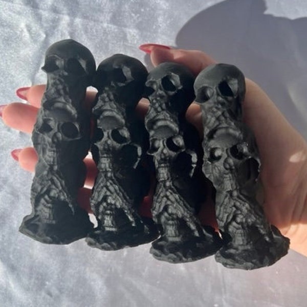 Obsidian Speak, Hear and See No Evil Skulls