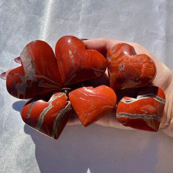 Red Jasper Heart with Quartz