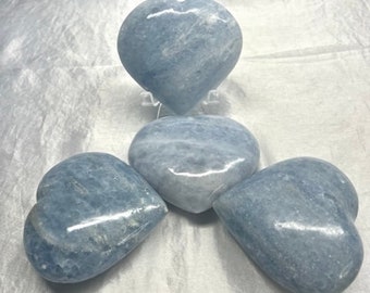 Blue Calcite Heart