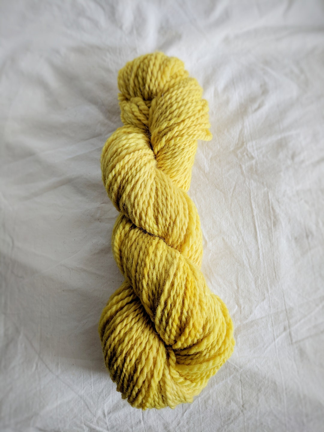 Handspun Wool Yarn (3 Variations), Hand-dyed With Osage - Etsy