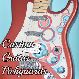 Custom Fender Style Pickguards - Gift for Musicians - Strat and Tele - Retro Pop and More - Vintage Style - DIY Designs - SSS HSS Tele