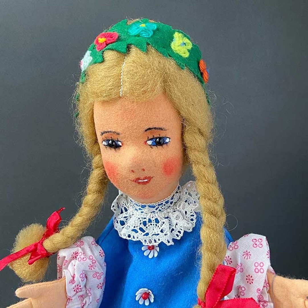 Else Hecht Blond Girl Hand Puppet 1960s Rare Etsy