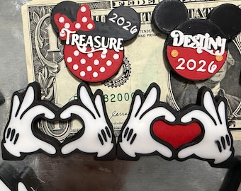 Disney Cruise Pixie Dusting Door or Fish Extender Magnets Mickey Heart Hands