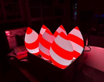 GIANT Christmas Lights - Super Bright Peppermint and Color Changing Bulbs 14" Tall