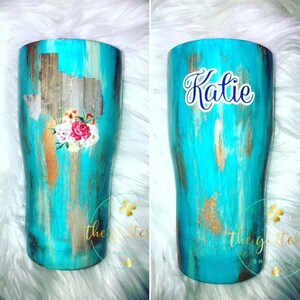 Floral Patina Home State Tumbler