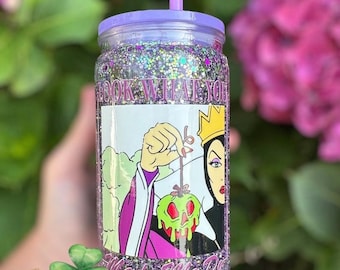 16 oz glitter snow globe tumbler