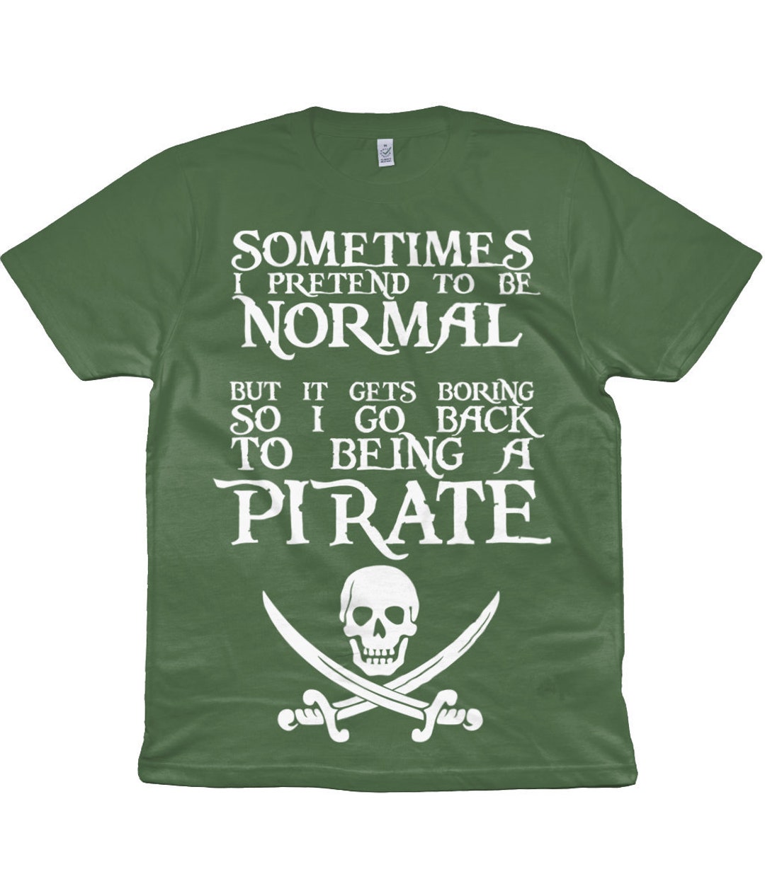 Pirate T-shirt Organic Eco Friendly Ethical Sustainable - Etsy