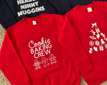 Cookie Baking Crew Sweatshirt, Kids Crewneck, Christmas Sweatshirt