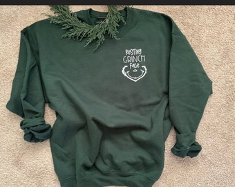 Christmas Crewneck, Resting Face, Holiday Sweatshirt