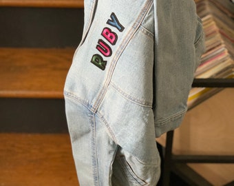Personalized Light Wash Denim Jacket