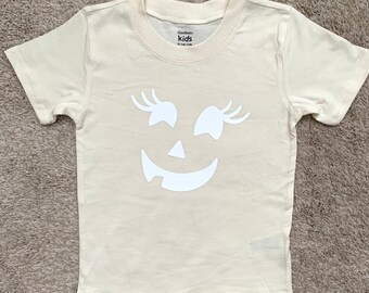 Pumpkin Face with Lashes T-shirt