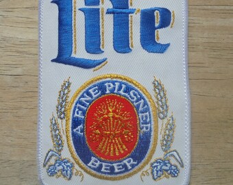 1 Miller Lite Beer Blue Red & Yellow Embroidered Iron On Patch 2" X 3" 
