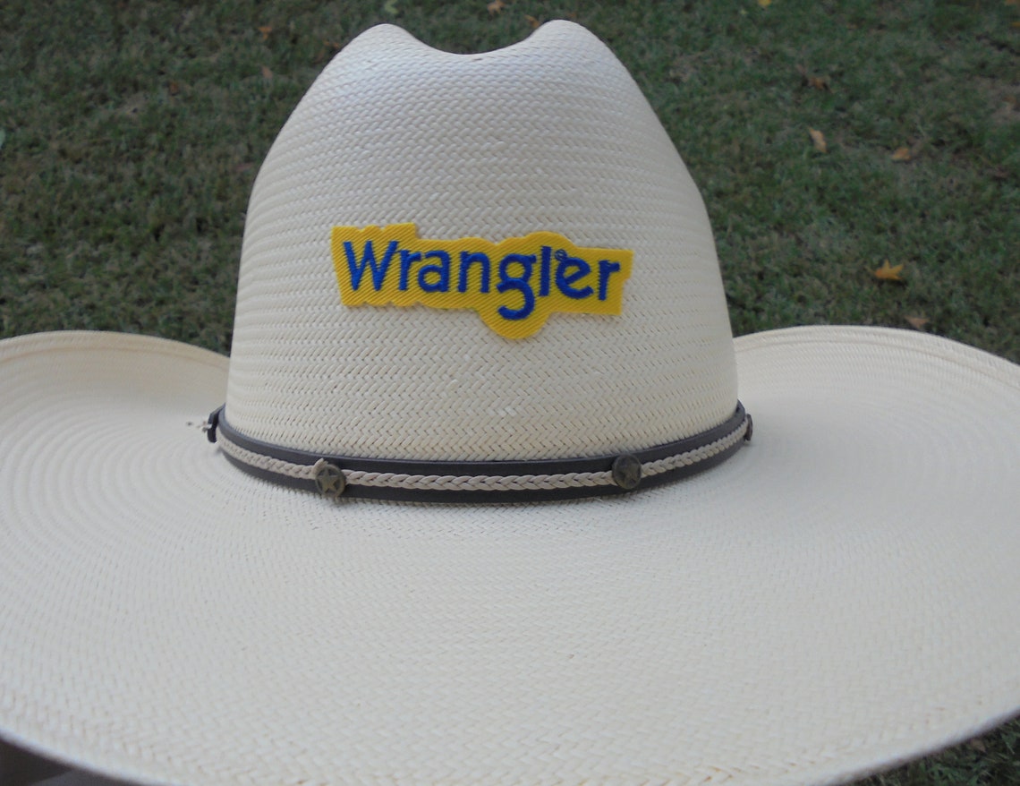 Small Wrangler Adhesive Back Cloth Hat Patch New Etsy