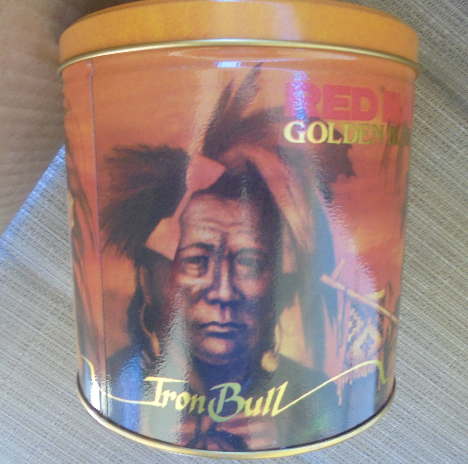 1988 Red Man Golden Blend Special Edition Round Tin Canister Etsy