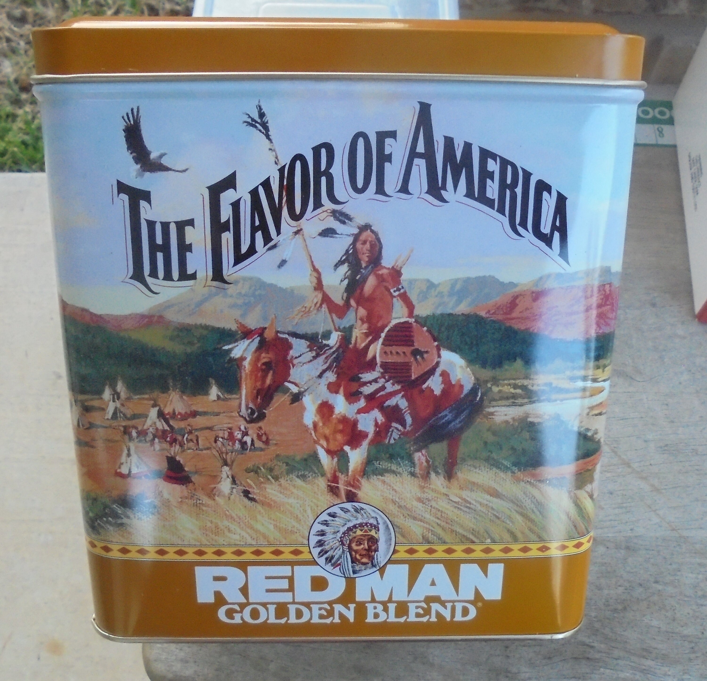 1991 Red Man Golden Blend Special Edition Tin Canister new in Etsy