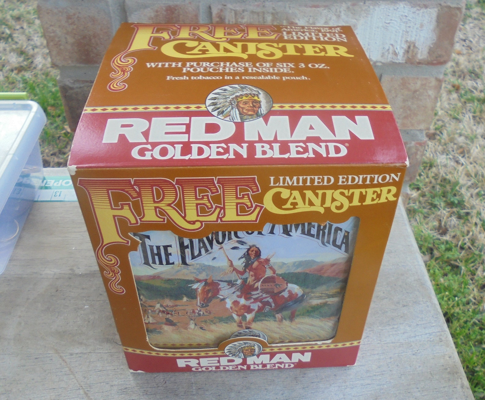 1991 Red Man Golden Blend Special Edition Tin Canister new in Etsy