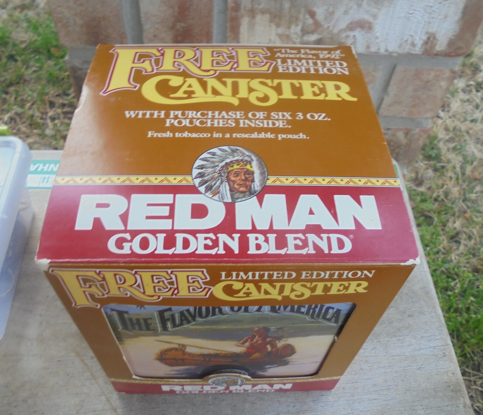 1991 Red Man Golden Blend Special Edition Tin Canister new in Etsy