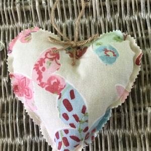 Butterfly print hanging heart decoration shabby chic / home decor image 2