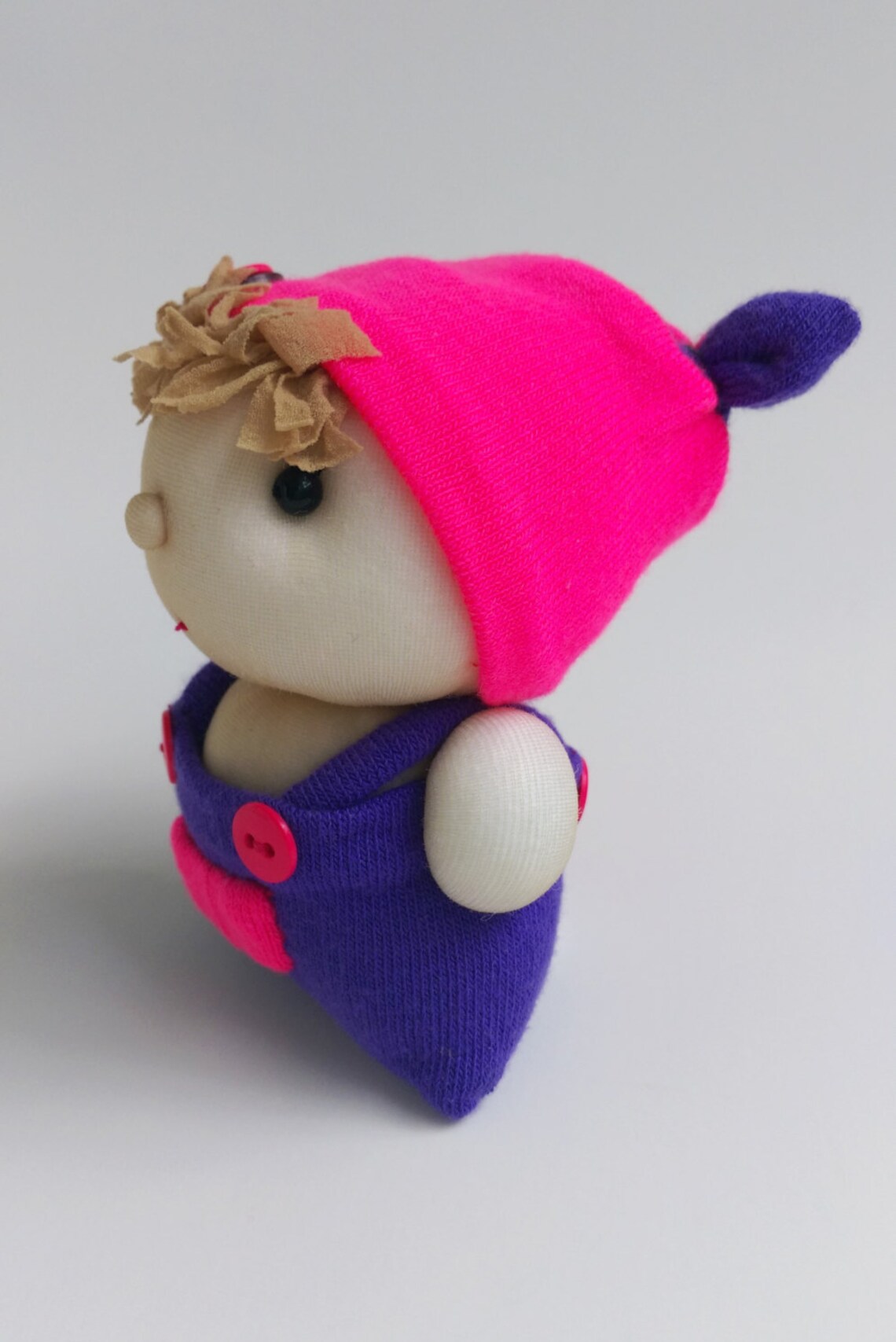 Beautiful Handmade Doll From Socks Rick Decorative Doll Etsy