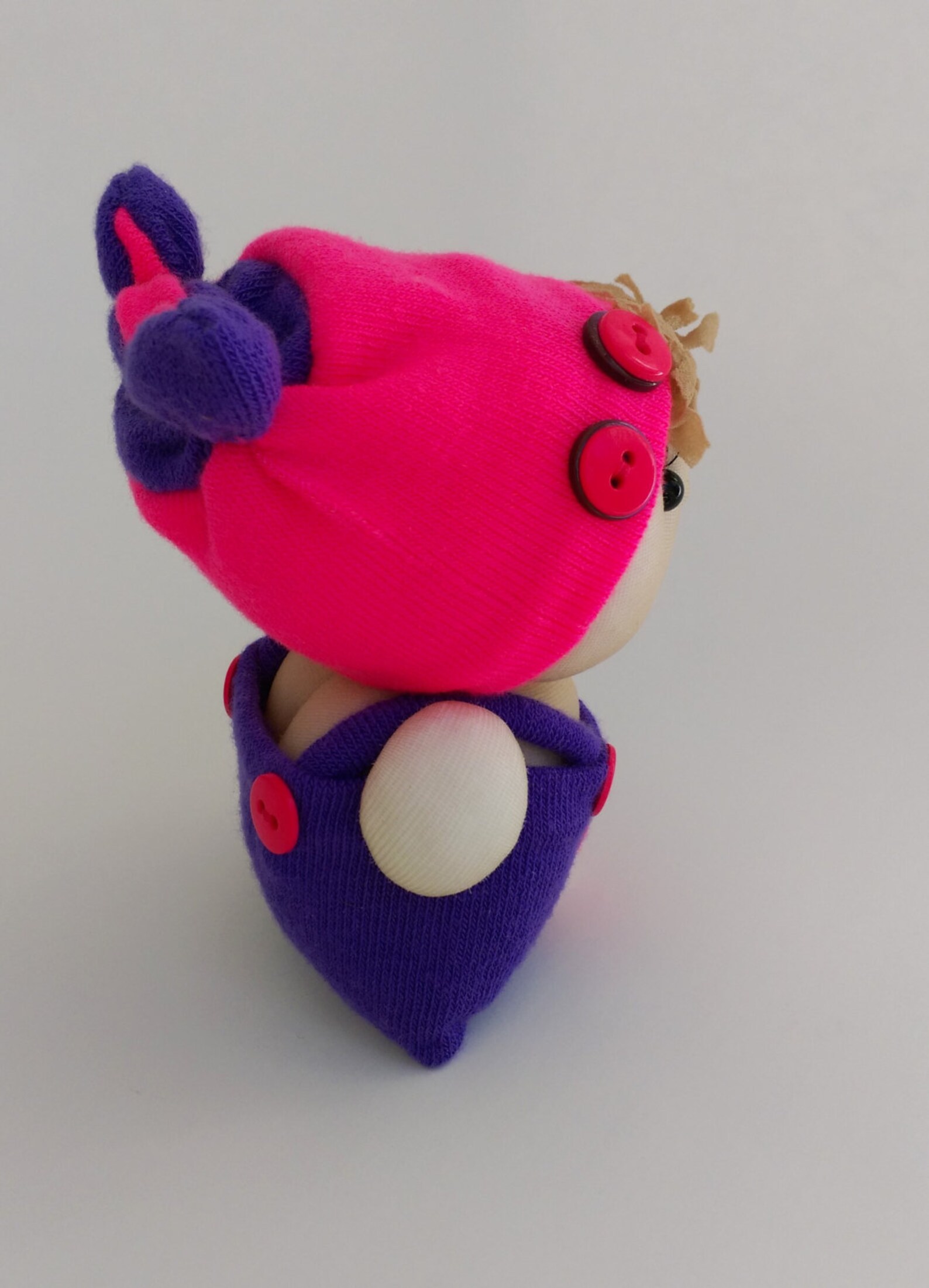 Beautiful Handmade Doll From Socks Rick Decorative Doll Etsy