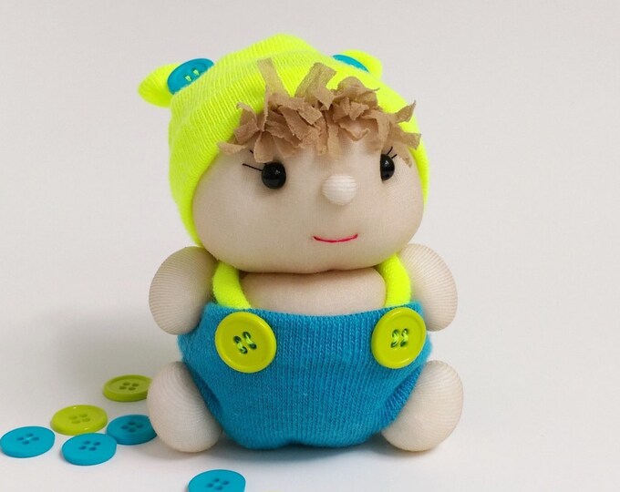 Adorable Handmade Doll From Socks Andy Decorative Doll Etsy
