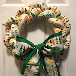St. Patrick&#39;s Day Wreath - Hoppy St. Patrick&#39;s Day Wreath - Beer Wreath - Irish Wreath - St. Patrick&#39;s Day Decorations