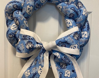 North Carolina Tar Heels Wreath - UNC - University of North Carolina - College Football - NCAA - Chapel Hill