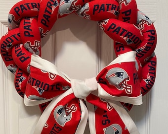 New England Patriots Wreath - Patriots Door Hanger - NFL - Football - New England Patriots Decor