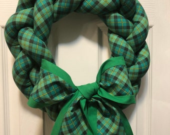 St. Patrick's Day Wreath - Plaid Wreath - Irish Wreath - St. Patrick's Day Decorations