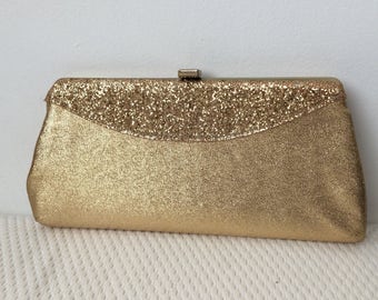 1960's gold lame evening purse