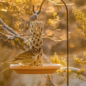 Handmade Rustic Cypress Wood Bird Feeder Finch Feeder and Cardinal Bird  Feeder Use as Hanging Bird Feeder or Can Be Post Mounted 