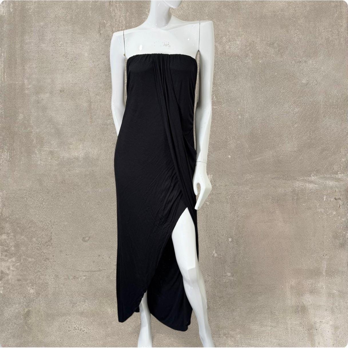 white christmas dresses Braelyn Black Strapless Maxi Dress main image 0