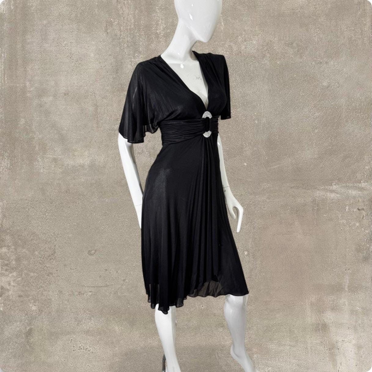 green emerald velvet dress Rare Statement 80/90 Nite Line Beaded Silk Heavy Party Dress main image 1