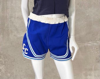 Vintage 70s 80s Blue Dolphin Athletic Shorts BCCC Track Gym S/M