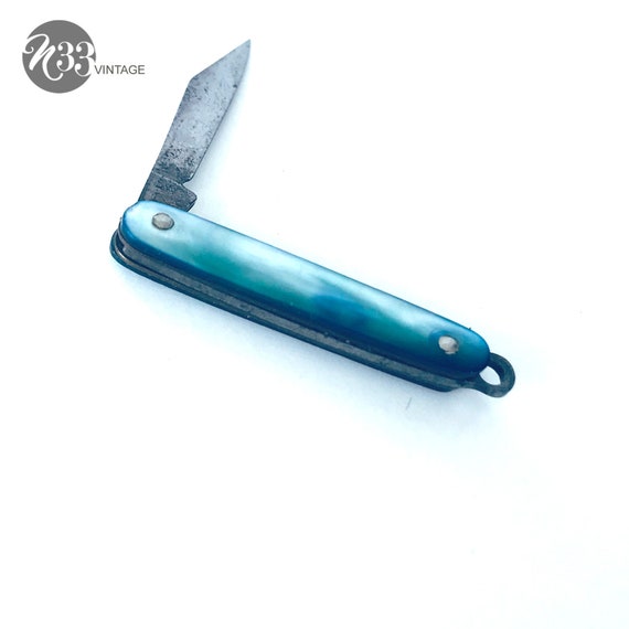 Mini Abalone Fruit Knife, Folding, Fob, Pendant, C