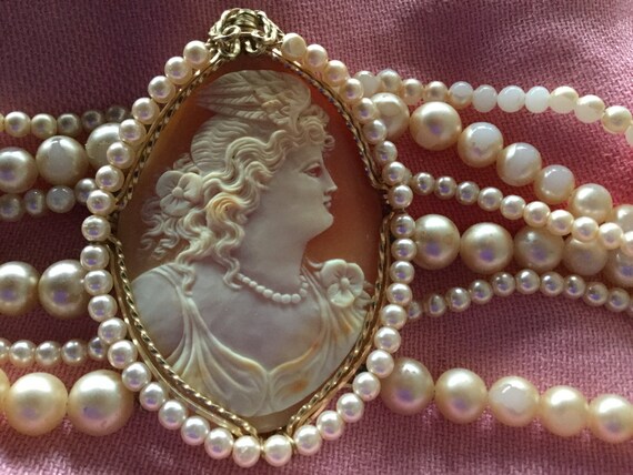 Bridal Cameo choker necklace, antique cameo neckla